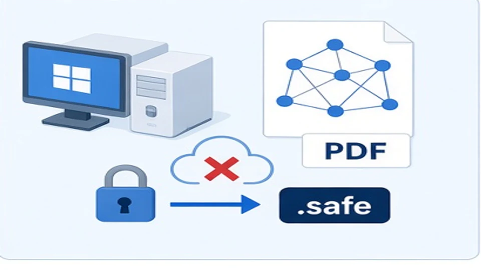 Windows电脑把接口文档本地加密成safe文件且原文件不上云的示意图