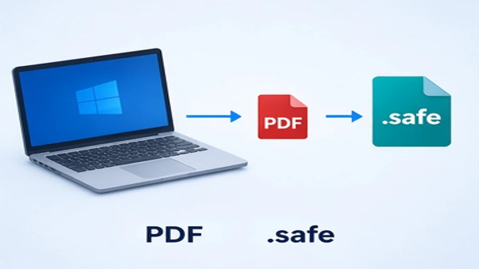 Windows电脑把商业计划书PDF本地加密成safe文件且原文件不上云的示意图