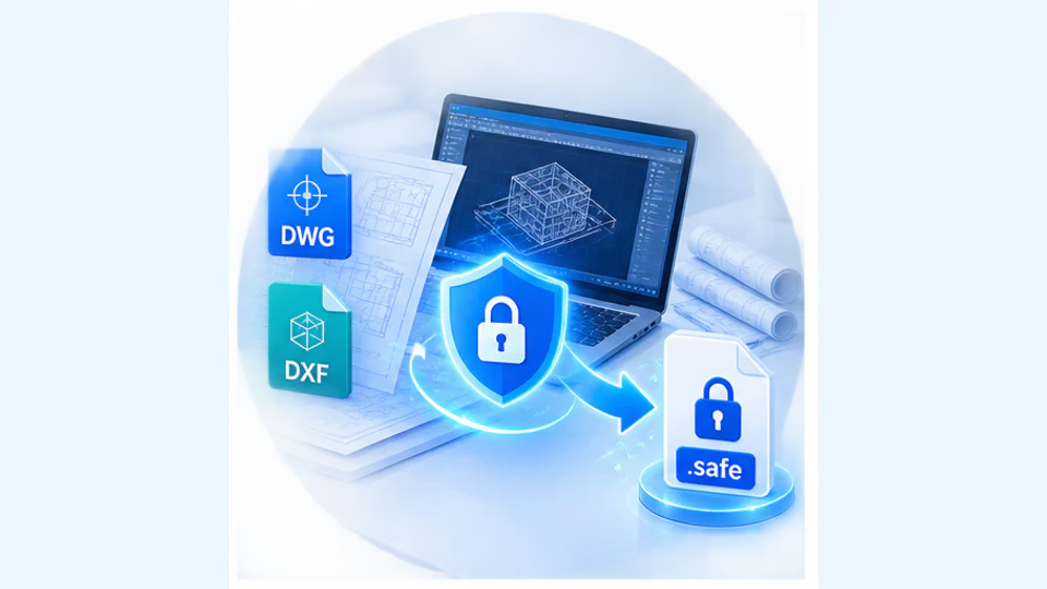 DWG和DXF工程图纸在Windows工作站本地加密后外发