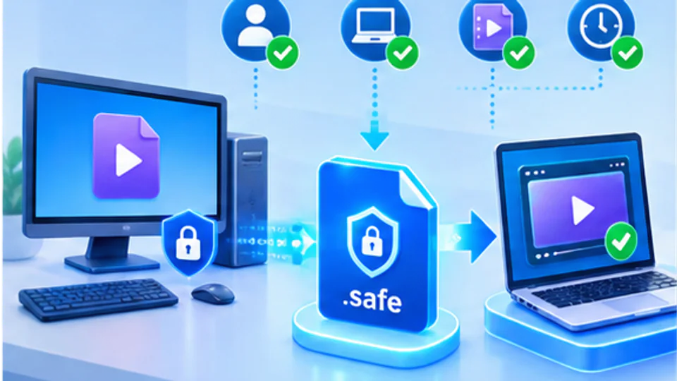 课程视频在Windows本地加密为safe文件并通过账号设备课程和有效期校验打开