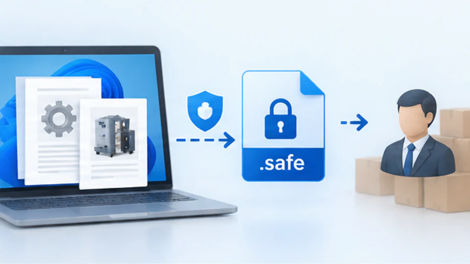 SafeDRM在Windows电脑本地加密技术手册并准备交付经销商的示意图