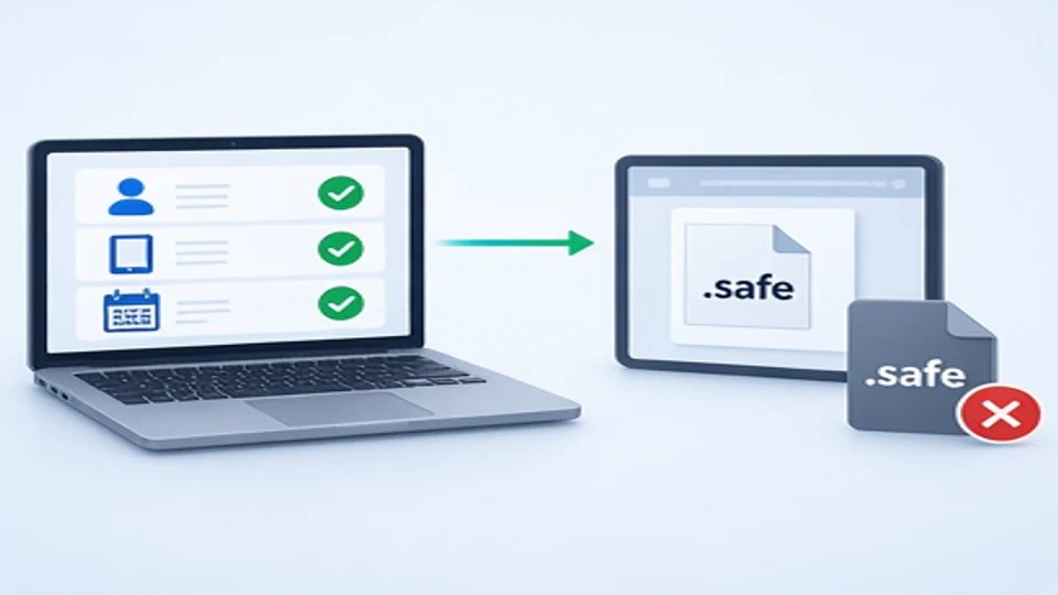 授权账号设备期限校验通过后打开safe文件而未授权副本被拒绝的示意图