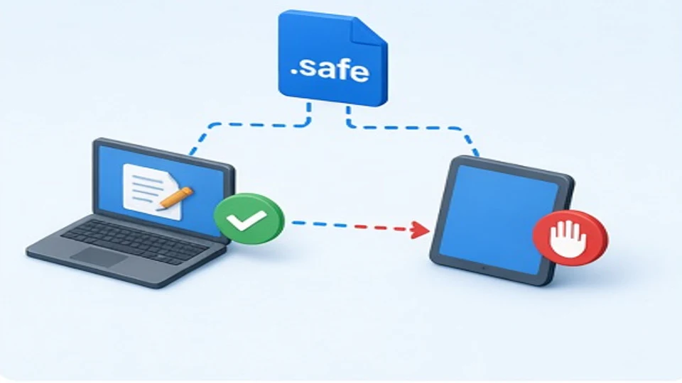 授权阅卷老师可查看safe试卷而额外未授权设备被拒绝的示意图