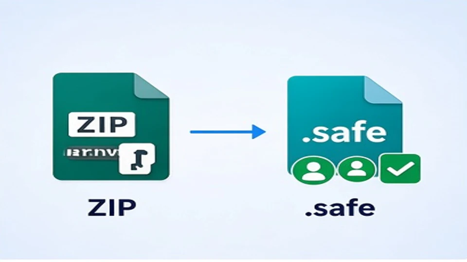 带密码的压缩包与按账号设备控制的safe加密文件对比示意图